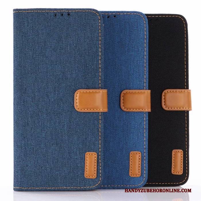 Hülle Samsung Galaxy S10 Lite Lederhülle Denim Blau, Case Samsung Galaxy S10 Lite Folio Handyhüllen