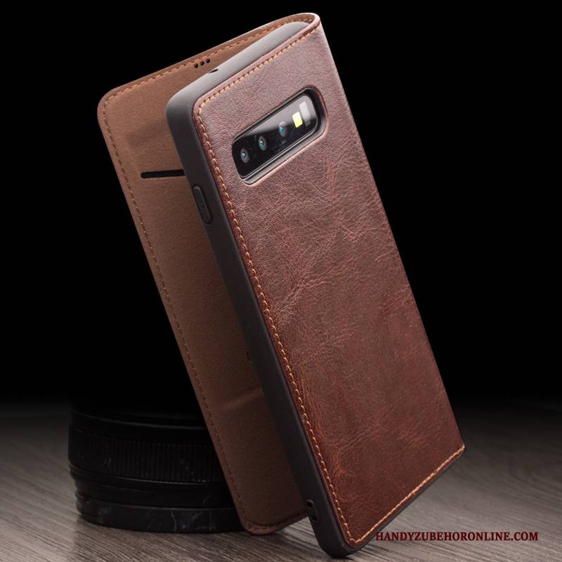 Hülle Samsung Galaxy S10+ Schutz Karte High-end, Case Samsung Galaxy S10+ Taschen Business Handyhüllen