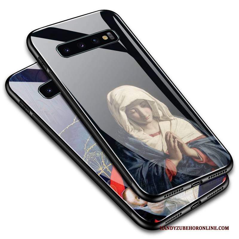 Hülle Samsung Galaxy S10 Silikon Anti-sturz Schwarz, Case Samsung Galaxy S10 Taschen Trend Handyhüllen