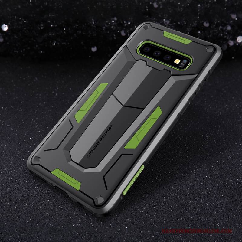 Hülle Samsung Galaxy S10+ Taschen Anti-sturz Schwarz, Case Samsung Galaxy S10+ Schutz Handyhüllen Gold