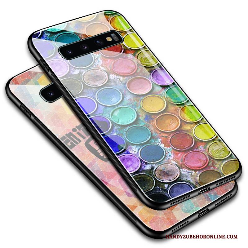 Hülle Samsung Galaxy S10 Taschen Persönlichkeit Netto Rot, Case Samsung Galaxy S10 Silikon Einfach Trend