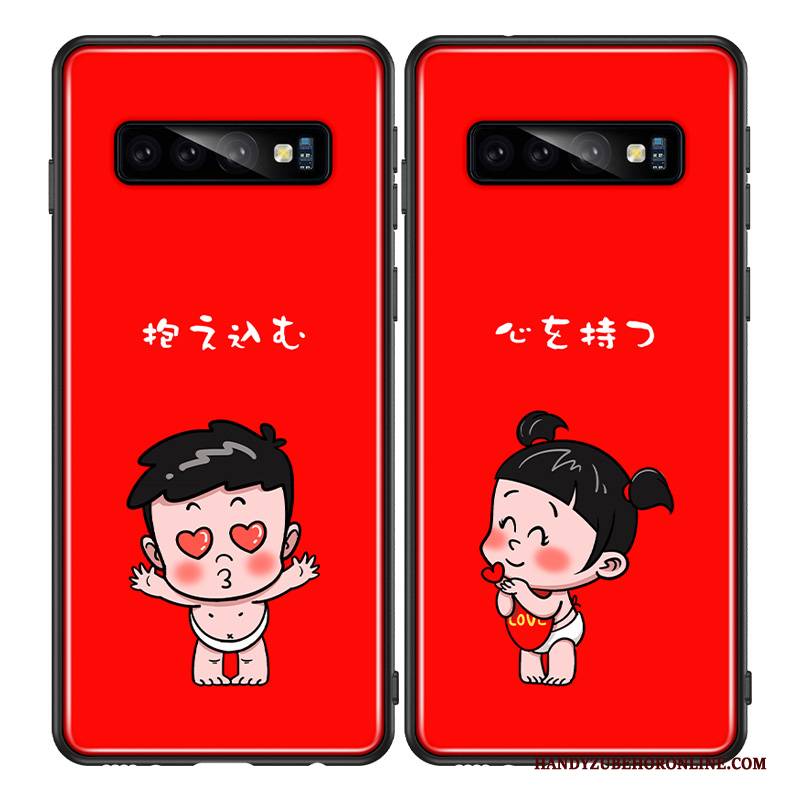 Hülle Samsung Galaxy S10+ Weiche Handyhüllen Liebhaber, Case Samsung Galaxy S10+ Schutz Glas Persönlichkeit