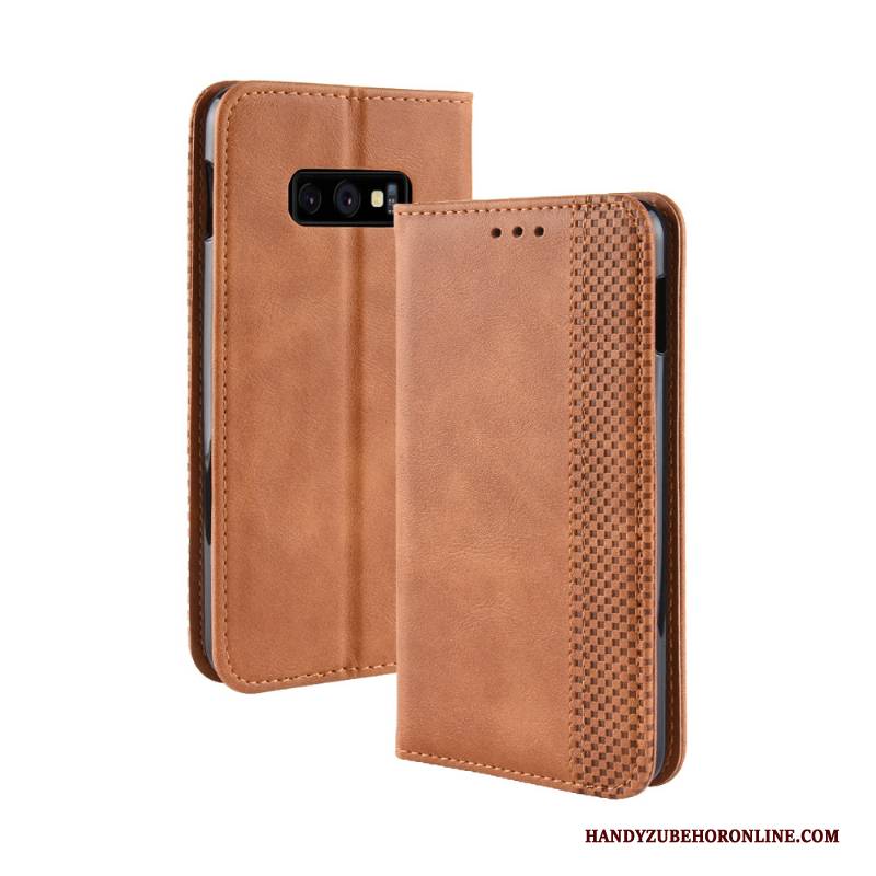 Hülle Samsung Galaxy S10e Schutz Muster Anti-sturz, Case Samsung Galaxy S10e Retro Handyhüllen Karte