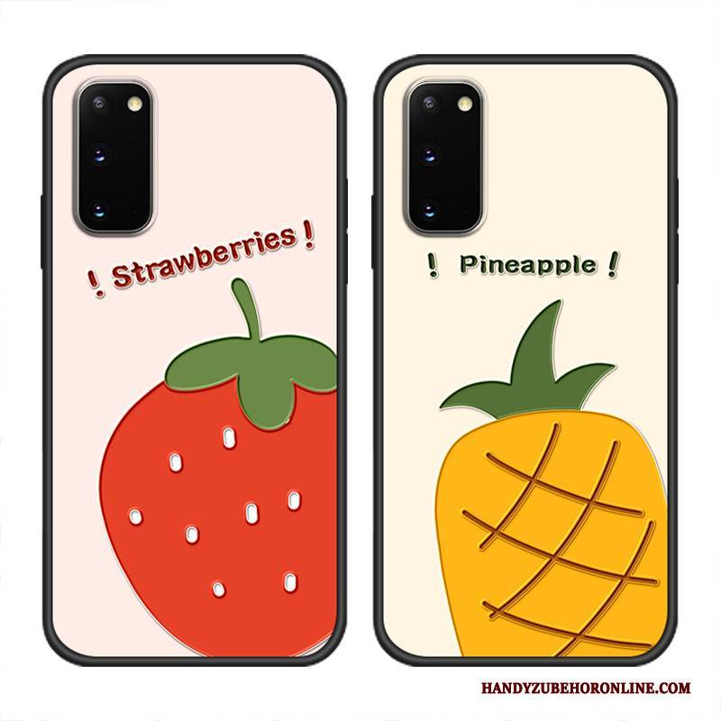 Hülle Samsung Galaxy S20 Schutz Anti-sturz Frucht, Case Samsung Galaxy S20 Prägung Trend Handyhüllen