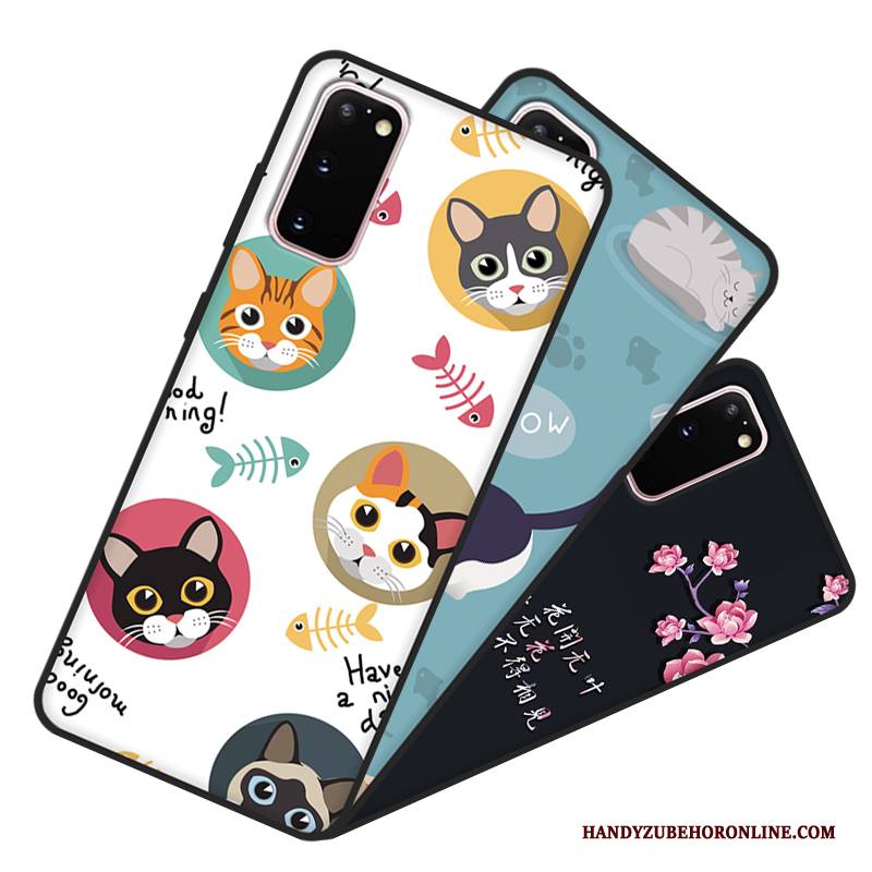 Hülle Samsung Galaxy S20 Silikon Anti-sturz Blau, Case Samsung Galaxy S20 Karikatur Nette Handyhüllen