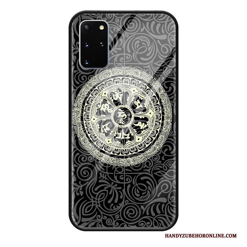 Hülle Samsung Galaxy S20+ Silikon Glas Persönlichkeit, Case Samsung Galaxy S20+ Prägung Trend Einfach