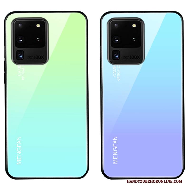 Hülle Samsung Galaxy S20 Ultra Silikon Einfach Trend, Case Samsung Galaxy S20 Ultra Weiche Grün Persönlichkeit
