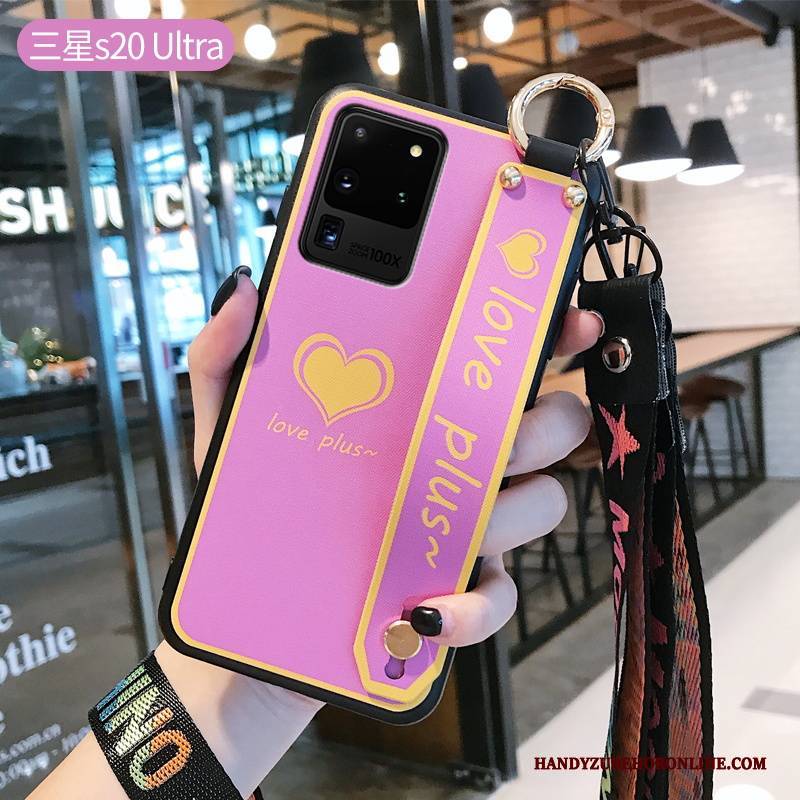 Hülle Samsung Galaxy S20 Ultra Weiche Schlank Handyhüllen, Case Samsung Galaxy S20 Ultra Taschen Einfach Rosa