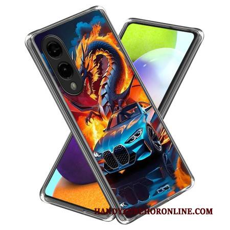 Hülle Samsung Galaxy S25 5g Edge Drachen-sportwagen