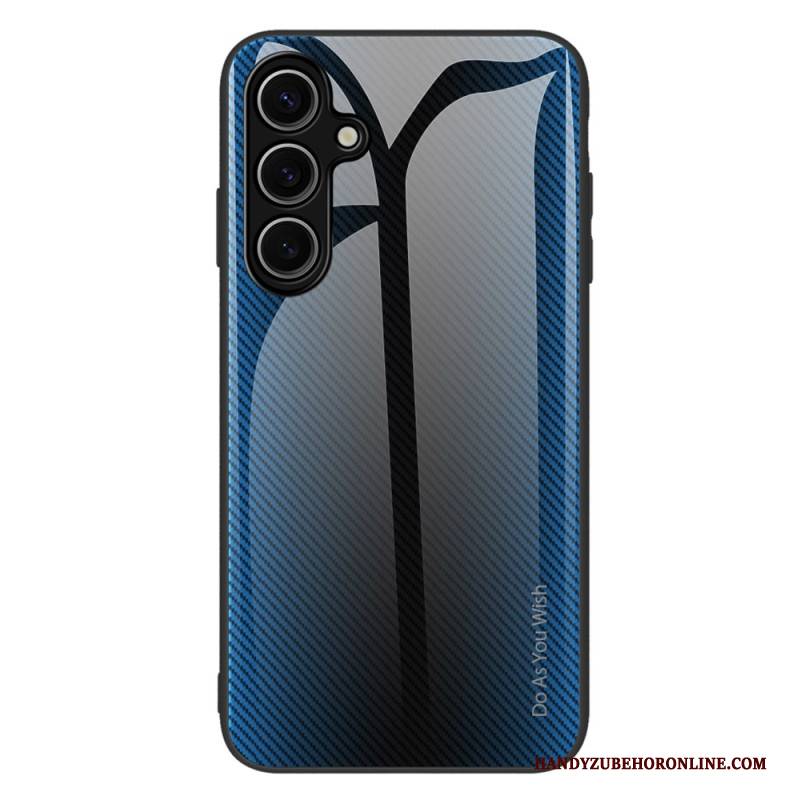 Hülle Samsung Galaxy S25 5g Gehärtetes Glas Mit Kohlefaser-optik