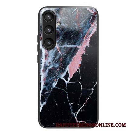 Hülle Samsung Galaxy S25 5g Schwarz-weißer Marmor (sicherheitsglas)
