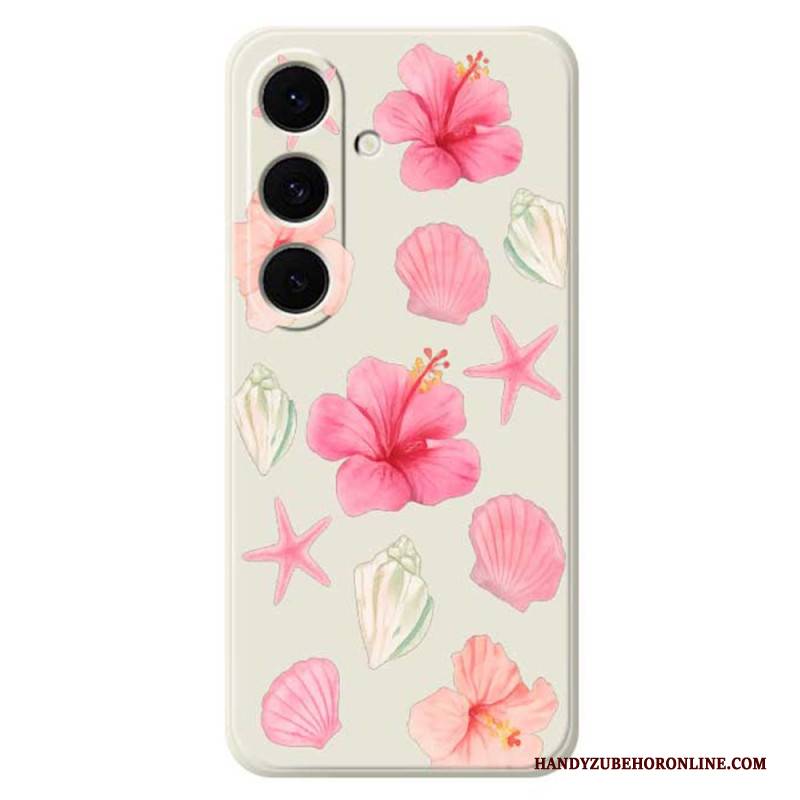 Hülle Samsung Galaxy S25 Fe Handyhülle Silikon Mit Blume Und Muschel
