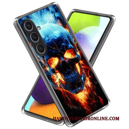 Hülle Samsung Galaxy S25 Plus 5g Flammender Totenkopf