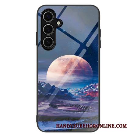 Hülle Samsung Galaxy S25 Plus 5g Handyhülle Weißer Planet Aus Gehärtetem Glas