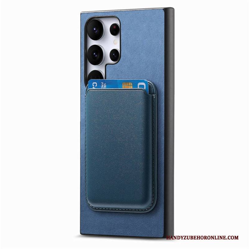 Hülle Samsung Galaxy S25 Ultra 5g Abnehmbarer Magnetischer Kartenhalter In Wildlederoptik