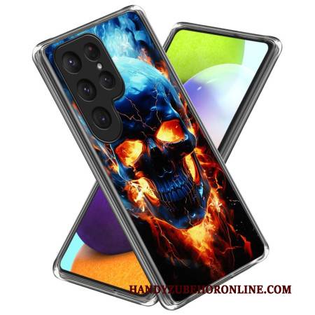 Hülle Samsung Galaxy S25 Ultra 5g Flammender Totenkopf