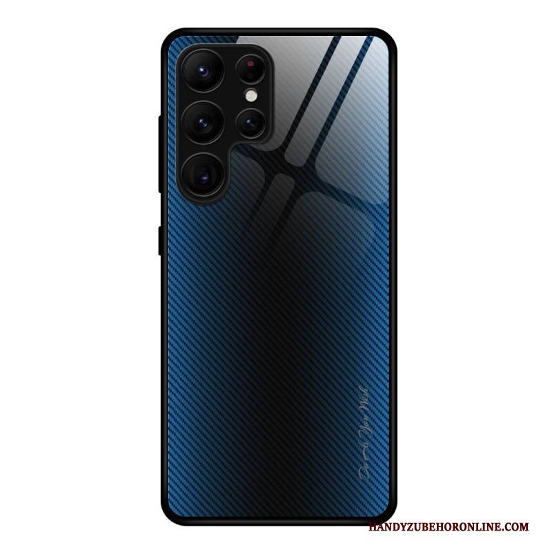 Hülle Samsung Galaxy S25 Ultra 5g Handyhülle Gehärtetes Glas Mit Carbonfaser-optik