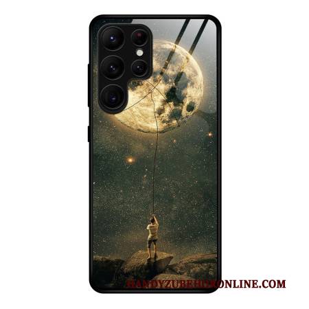 Hülle Samsung Galaxy S25 Ultra 5g Mondmuster Aus Gehärtetem Glas