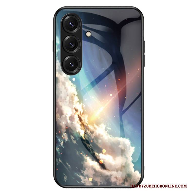 Hülle Samsung Galaxy S26 Handyhülle Sternenmuster Aus Himmelblauem Gehärtetem Glas