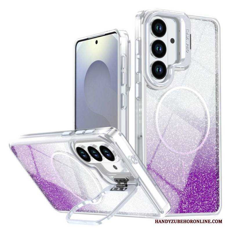 Hülle Samsung Galaxy S26 Plus Handyhülle Magnetischer Farbverlauf-glitzer Und Rückseite