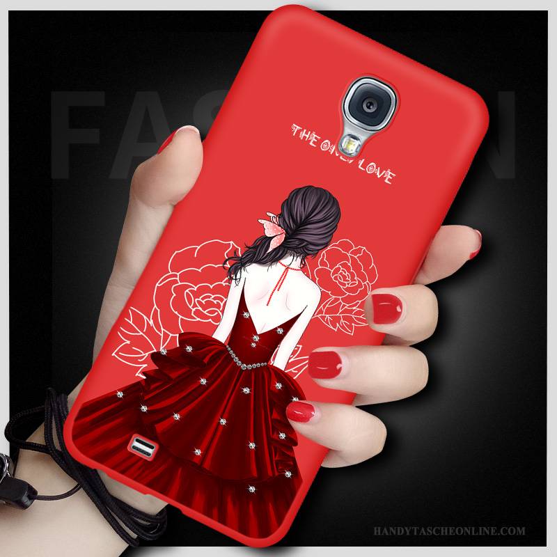 Hülle Samsung Galaxy S4 Karikatur Handyhüllen Rot, Case Samsung Galaxy S4 Taschen Anti-sturz