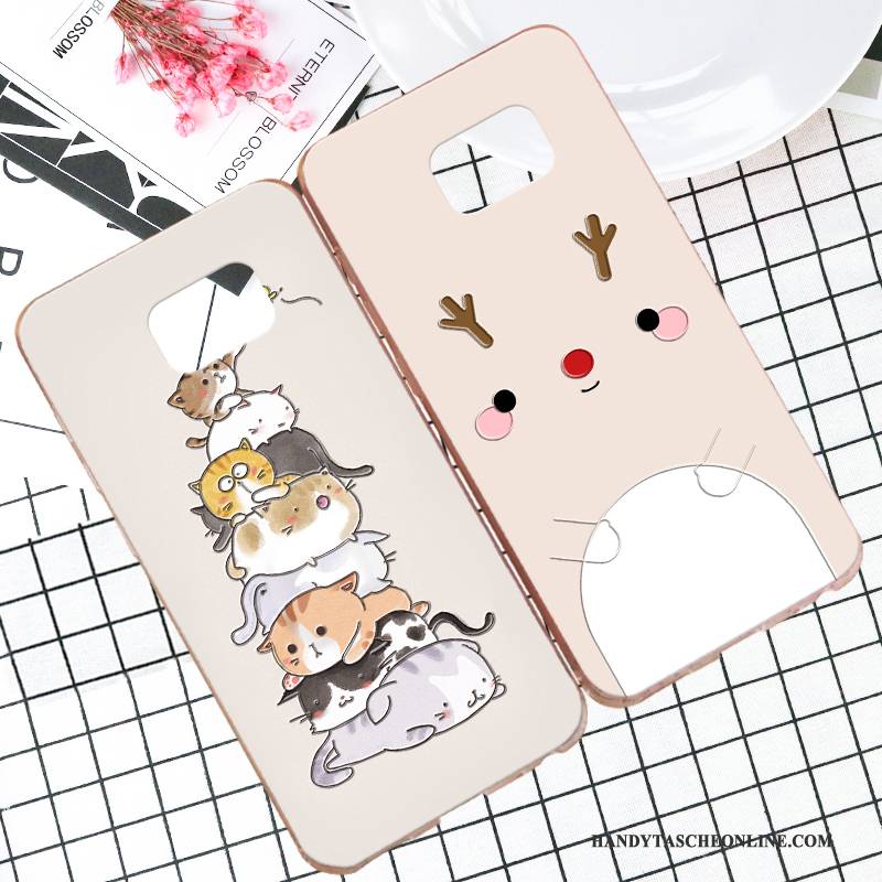 Hülle Samsung Galaxy S6 Edge + Karikatur Khaki Anti-sturz, Case Samsung Galaxy S6 Edge + Schutz Handyhüllen Schwer