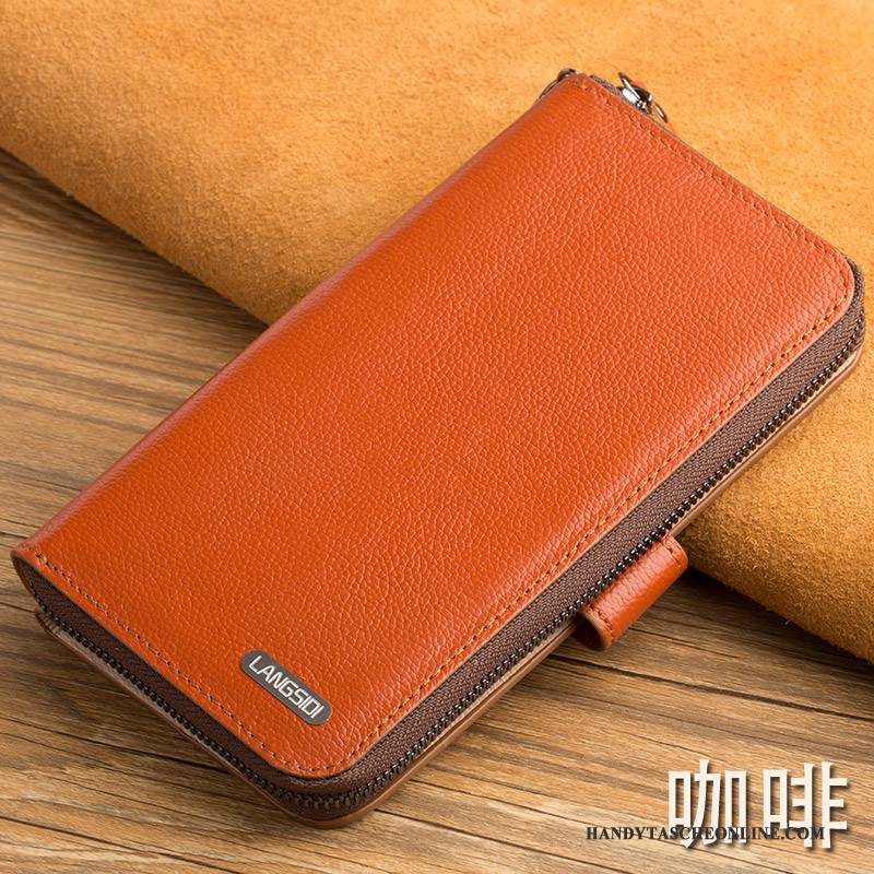 Hülle Samsung Galaxy S6 Edge + Leder Handyhüllen Orange, Case Samsung Galaxy S6 Edge + Taschen Anti-sturz Schlank