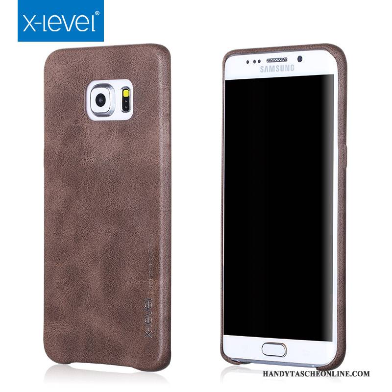 Hülle Samsung Galaxy S6 Edge + Lederhülle Handyhüllen Anti-sturz, Case Samsung Galaxy S6 Edge + Schutz Schlank Hintere Abdeckung