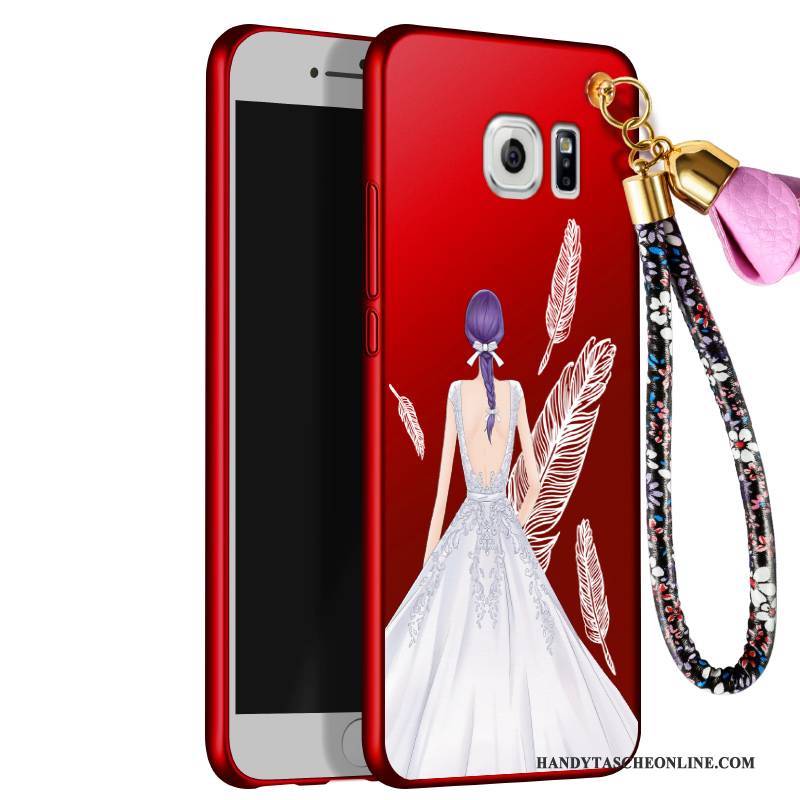 Hülle Samsung Galaxy S6 Edge + Silikon Anti-sturz Rot, Case Samsung Galaxy S6 Edge + Weiche Handyhüllen