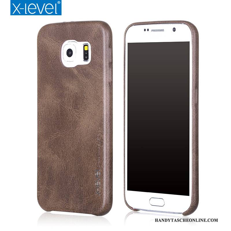 Hülle Samsung Galaxy S6 Lederhülle Anti-sturz Schlank, Case Samsung Galaxy S6 Schutz Handyhüllen Business
