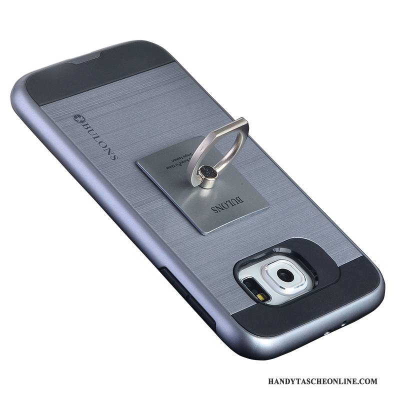 Hülle Samsung Galaxy S6 Silikon Anti-sturz Grau, Case Samsung Galaxy S6 Schutz Hintere Abdeckung Persönlichkeit