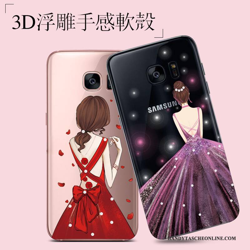 Hülle Samsung Galaxy S7 Edge Kreativ Transparent Anti-sturz, Case Samsung Galaxy S7 Edge Silikon Trend Persönlichkeit