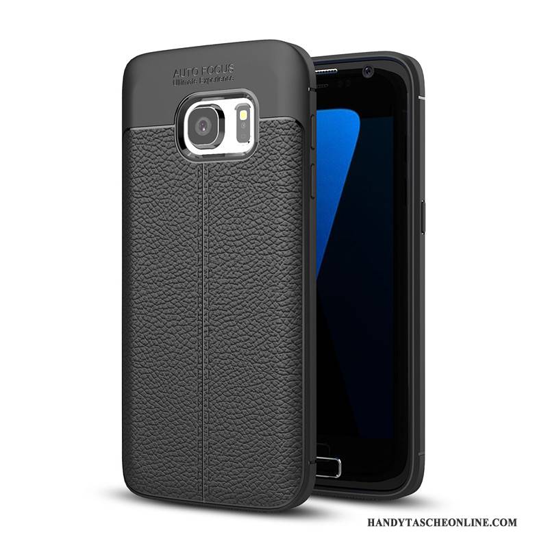 Hülle Samsung Galaxy S7 Edge Silikon Handyhüllen Persönlichkeit, Case Samsung Galaxy S7 Edge Weiche Schwarz Trend