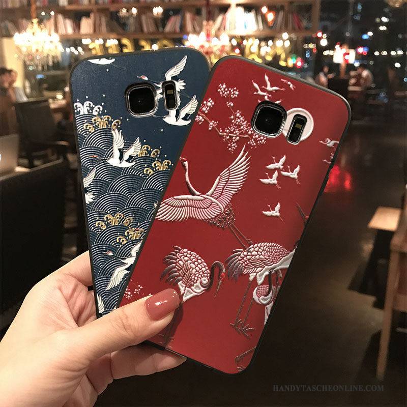 Hülle Samsung Galaxy S7 Edge Silikon Hängende Verzierungen Rot, Case Samsung Galaxy S7 Edge Taschen Handyhüllen Nette
