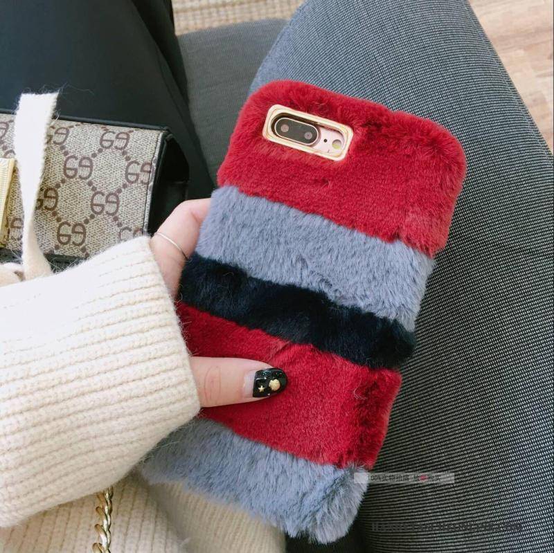 Hülle Samsung Galaxy S7 Edge Weiche Kaninchen Handyhüllen, Case Samsung Galaxy S7 Edge Plüsch Kaninchenfell