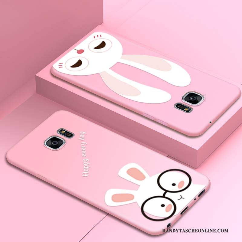 Hülle Samsung Galaxy S7 Edge Weiche Persönlichkeit Nubuck, Case Samsung Galaxy S7 Edge Kreativ Rosa Anti-sturz