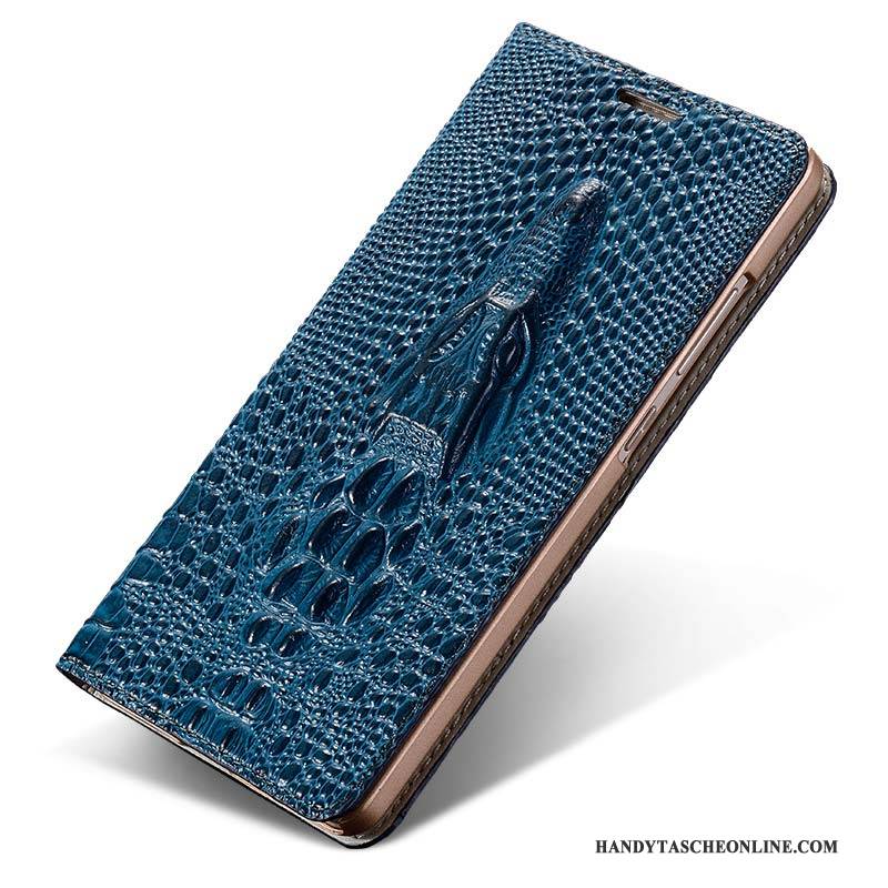 Hülle Samsung Galaxy S7 Leder Neu Gold, Case Samsung Galaxy S7 Folio Handyhüllen Dunkelblau