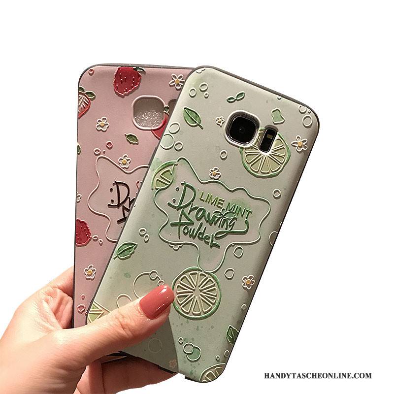 Hülle Samsung Galaxy S7 Schutz Lichtfarbe Schwarz, Case Samsung Galaxy S7 Taschen Nubuck Handyhüllen
