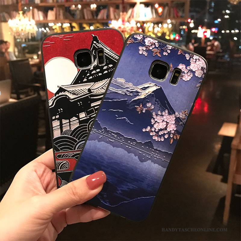 Hülle Samsung Galaxy S7 Taschen Blau Wind, Case Samsung Galaxy S7 Kreativ Persönlichkeit Hängende Verzierungen