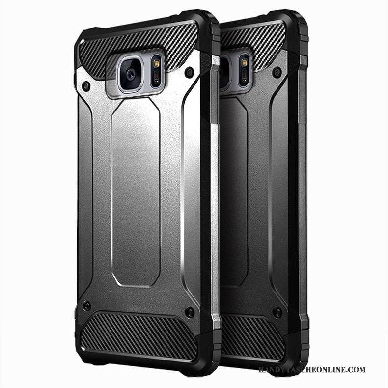 Hülle Samsung Galaxy S7 Taschen Schwer Handyhüllen, Case Samsung Galaxy S7 Silikon Silber Grau