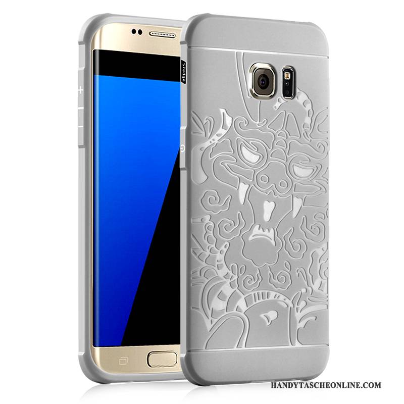 Hülle Samsung Galaxy S7 Weiche Grau Handyhüllen, Case Samsung Galaxy S7 Schutz Schlank Trend