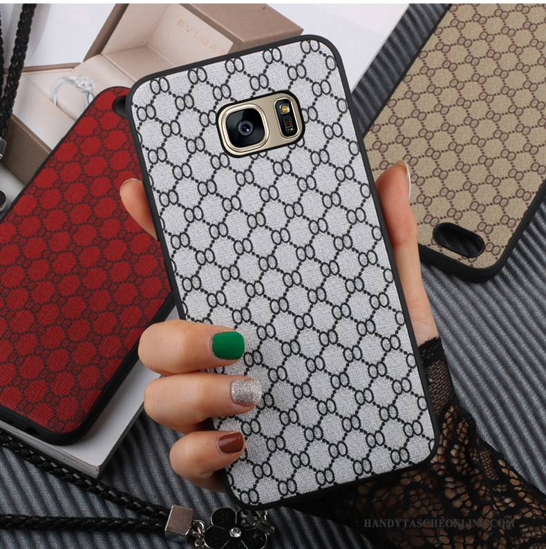 Hülle Samsung Galaxy S7 Weiche Handyhüllen Marke, Case Samsung Galaxy S7 Taschen Trend Weiß