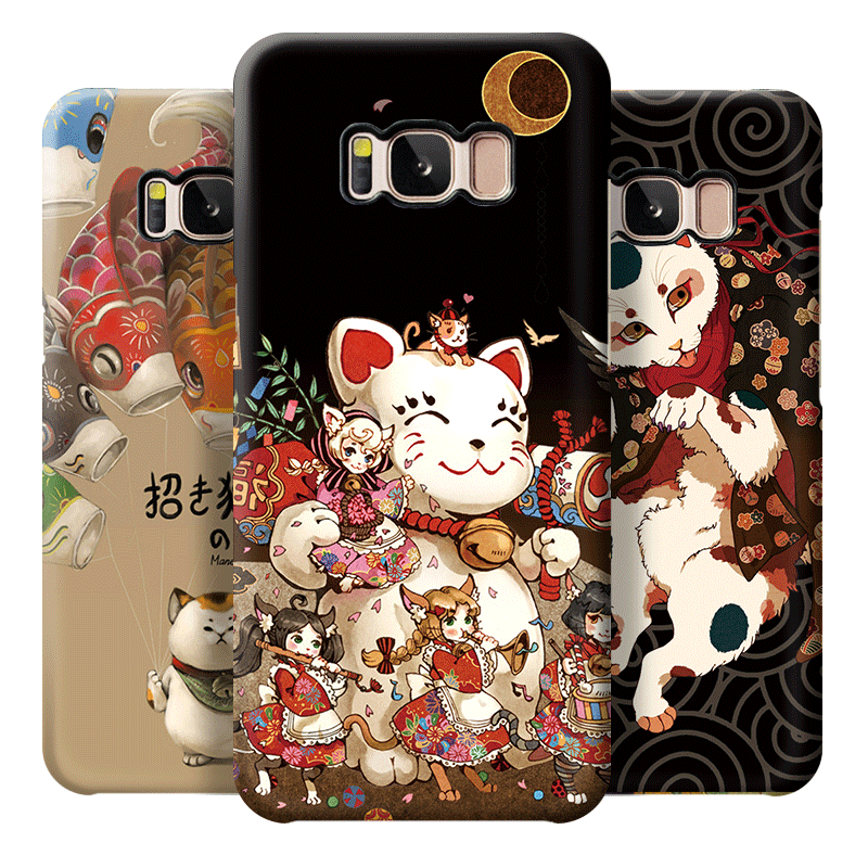 Hülle Samsung Galaxy S8+ Farbe Reichtum Persönlichkeit, Case Samsung Galaxy S8+ Kreativ Katzen Trend