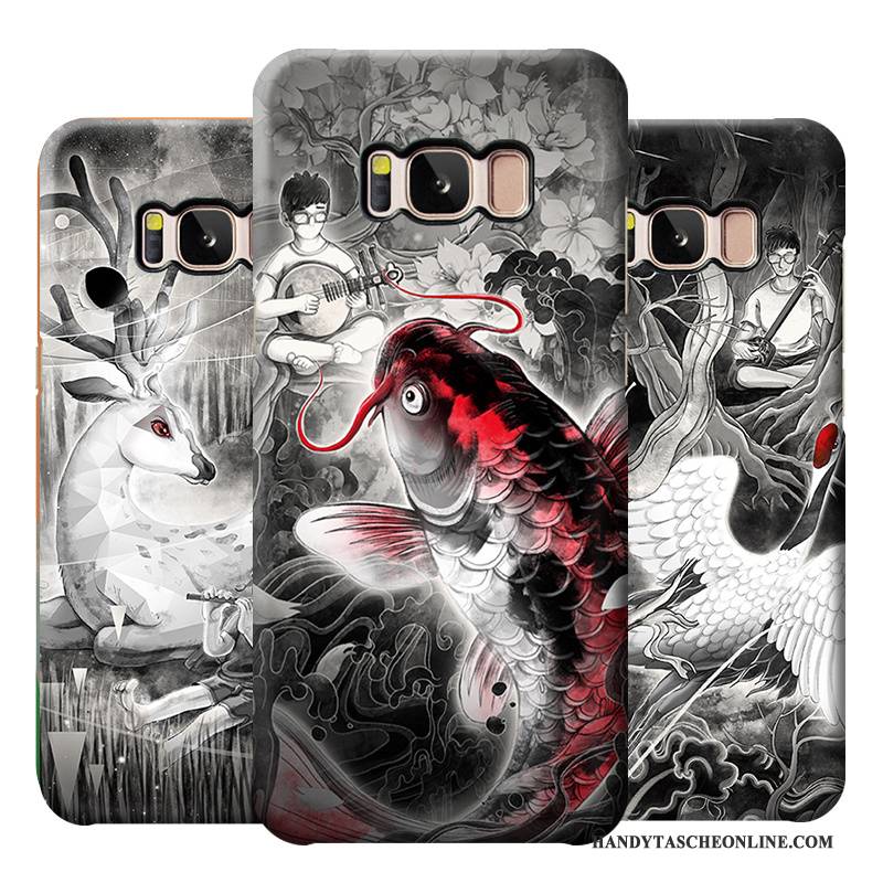 Hülle Samsung Galaxy S8 Handyhüllen Kunst, Case Samsung Galaxy S8 Schwarz Wind