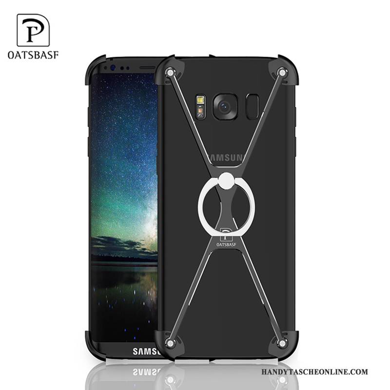 Hülle Samsung Galaxy S8 Kreativ Einfach Persönlichkeit, Case Samsung Galaxy S8 Metall Schwarz Handyhüllen