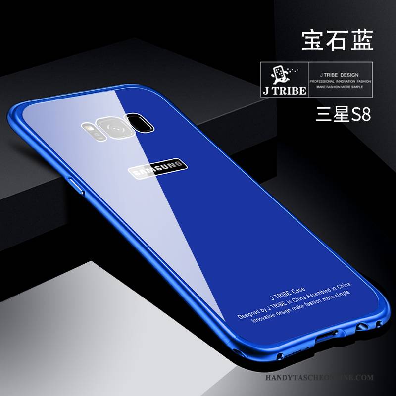 Hülle Samsung Galaxy S8 Metall Schlank Blau, Case Samsung Galaxy S8 Taschen Handyhüllen Trend