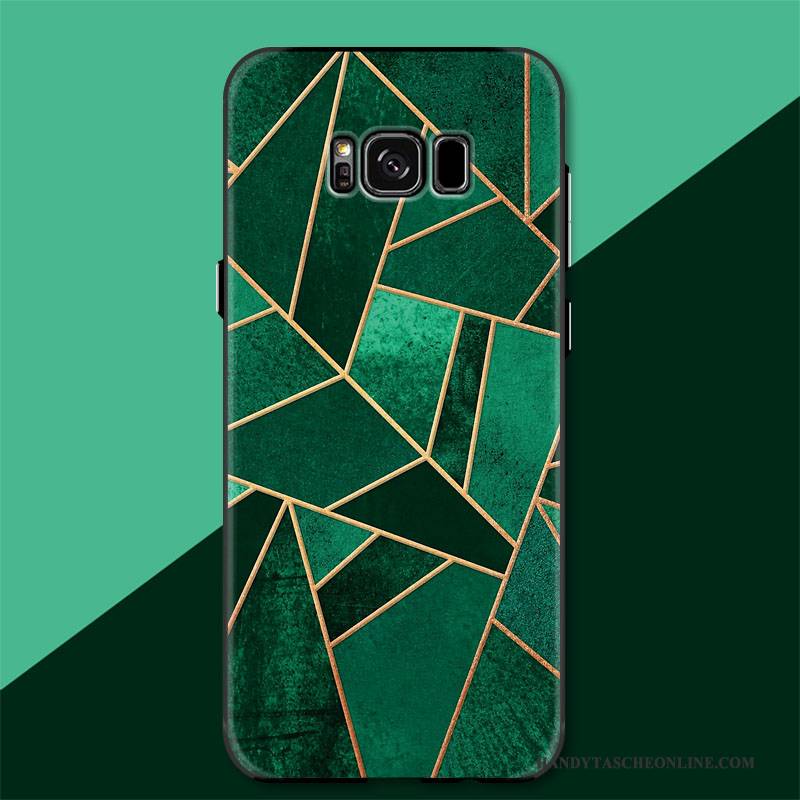 Hülle Samsung Galaxy S8 Schutz Dunkel Handyhüllen, Case Samsung Galaxy S8 Farbe Grün Geometrie