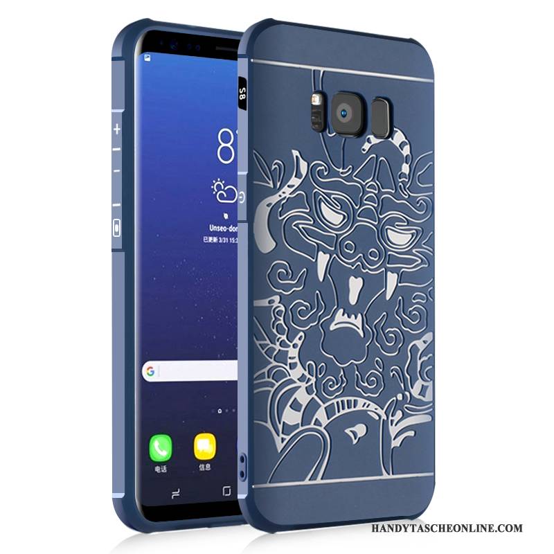 Hülle Samsung Galaxy S8 Silikon Anti-sturz Dunkelblau, Case Samsung Galaxy S8 Taschen Handyhüllen Trend
