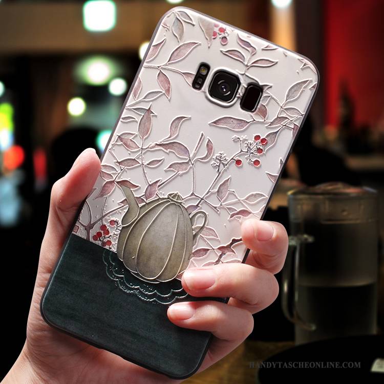 Hülle Samsung Galaxy S8 Silikon Handyhüllen Chinesische Art, Case Samsung Galaxy S8 Taschen Rosa Anti-sturz
