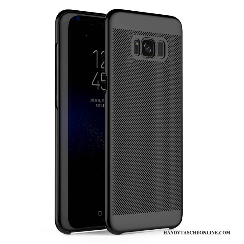 Hülle Samsung Galaxy S8 Silikon Schwarz Nubuck, Case Samsung Galaxy S8 Schutz Kühlung Schwer